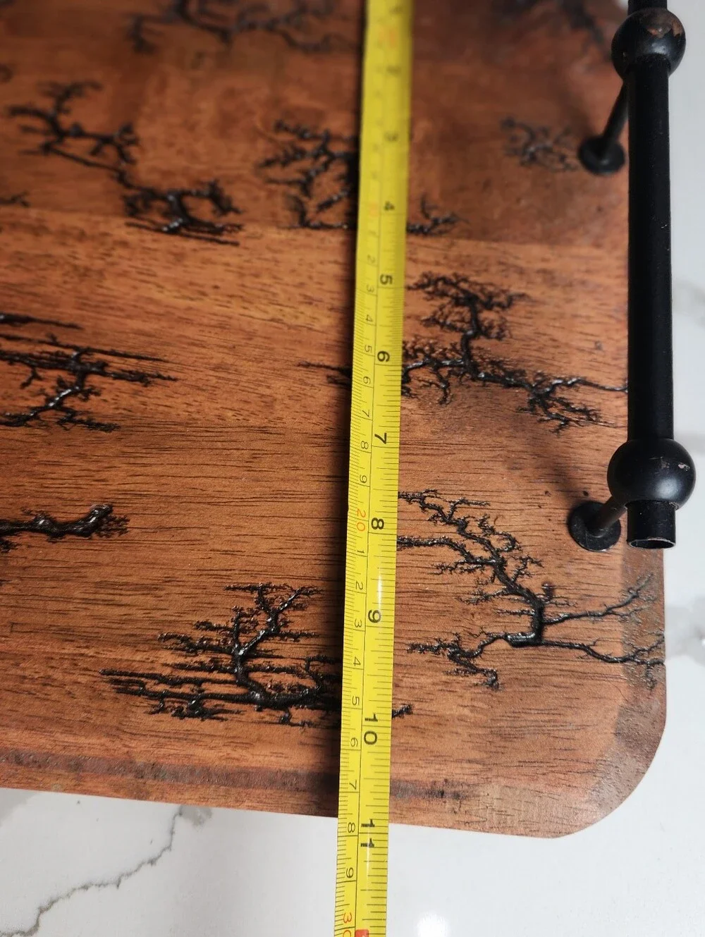 One-of-a-Kind Lichtenberg Fractal Burned Wood Serving Tray ⚡